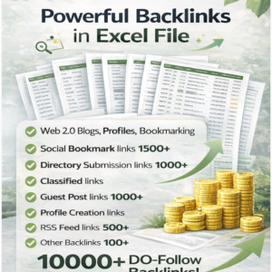 Get Excel Bundle for Backlinks